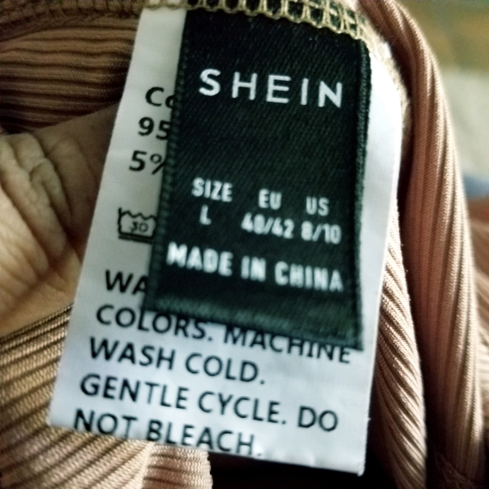 Shein Bae Khaki Ribbed Bodysuit - Picture 4 of 5